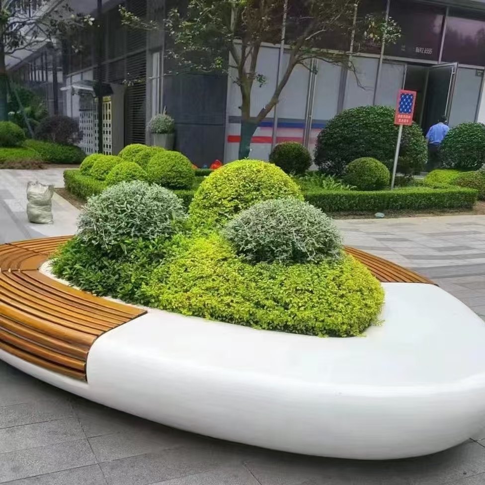 玻璃钢树池产品细节与场景资料图 1